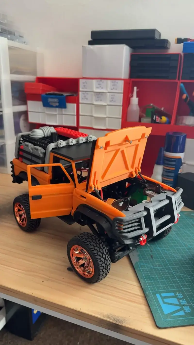 Hood and door open showing internals