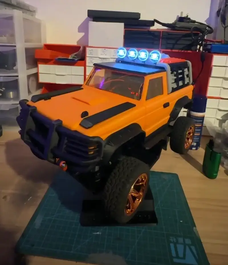 Orange build with blue LED roof bar